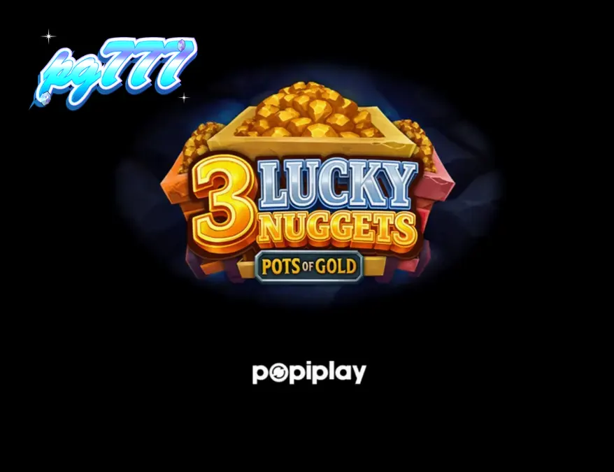 Tampilan visual slot 3 Lucky Nuggets dengan tema tambang emas dan fitur bonus yang menarik.